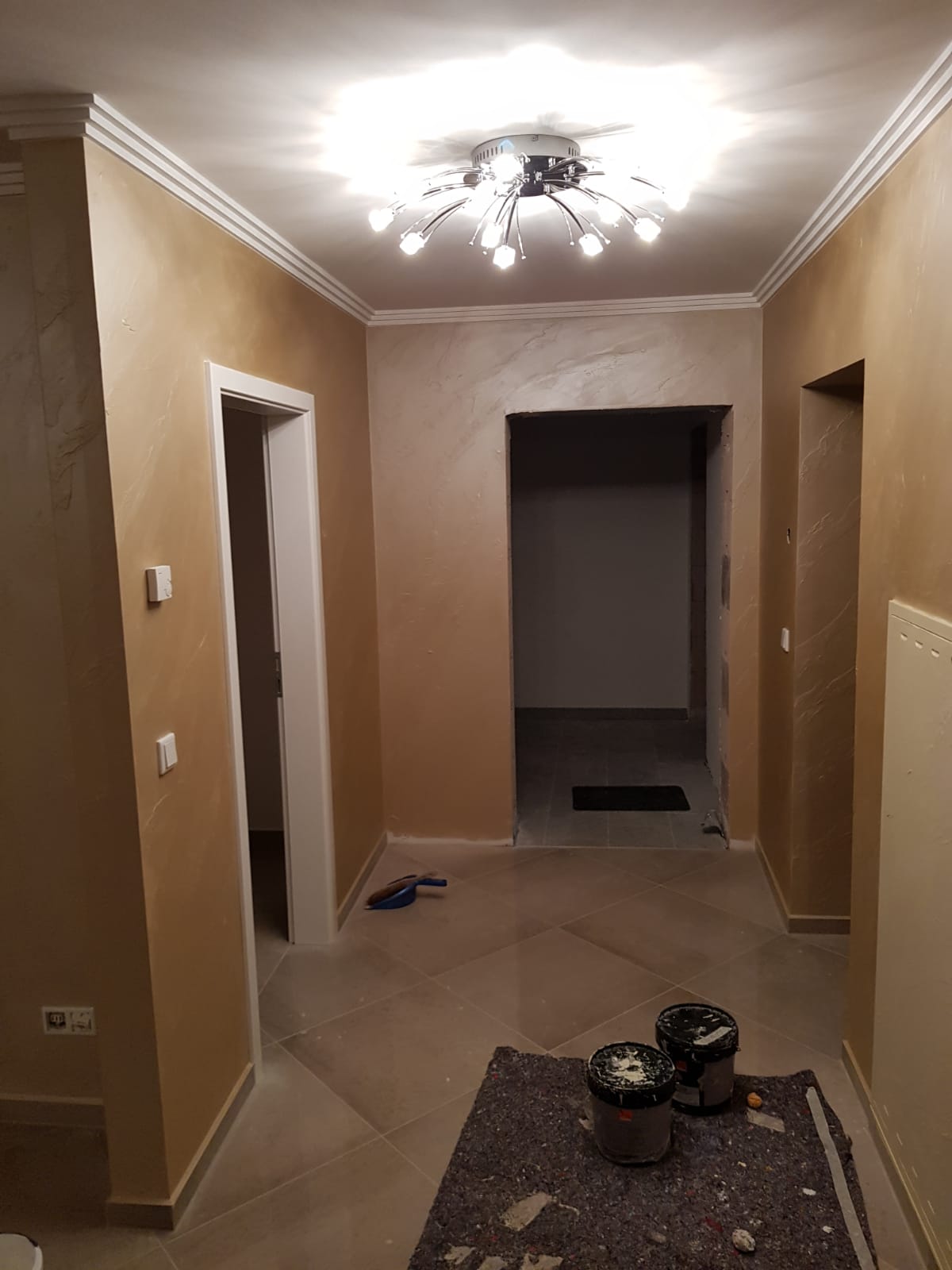 Flur Spachteltechnik Gold